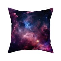 Dark Mystical Purple Galaxy with Stars and Nebulas