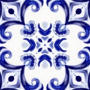 Blue tiles,Sicilian,majolica art