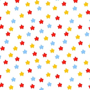 Yellow, red and blue stars - medium