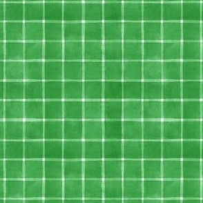 Classic Green Window pane Check Gingham - Ditsy Scale - Shamrock  Forest Fresh Spring Lime Home Decor Windowpane