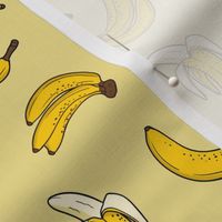 Tossed Bananas Tropical Fruit on Yellow Small