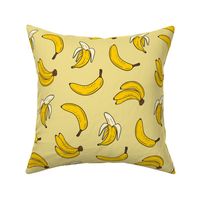 Tossed Bananas Tropical Fruit on Yellow Large