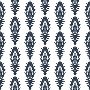 Flame Flower in Navy Blue