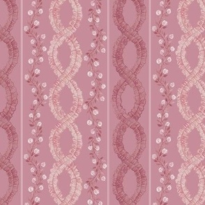 Rococo Ruffles & Roses - Rose Pink Colorway - Smaller Scale