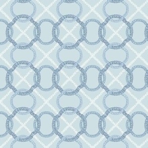 Ruffled Links - Chambray Blue Combo - Smaller Scale