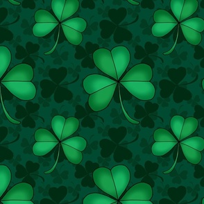 Shamrock Toss and Turn (dark green large scale)