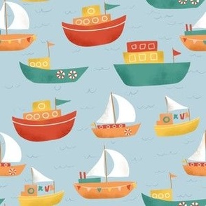 Cute boats nautical sail boats childrens