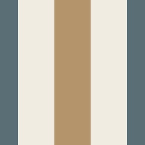 Bold Wide Thick Stripes _ Creamy White_ Lion Gold_ Marble Blue _ Stripe