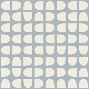 Gumdrops | Creamy White, French-Gray | Simple Geometric Fun