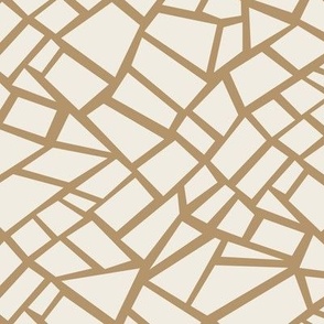 Mosaic Shapes | Creamy White, Lion Gold | Geometric