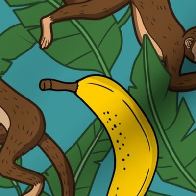 Jungle Monkeys and Tropical Bananas