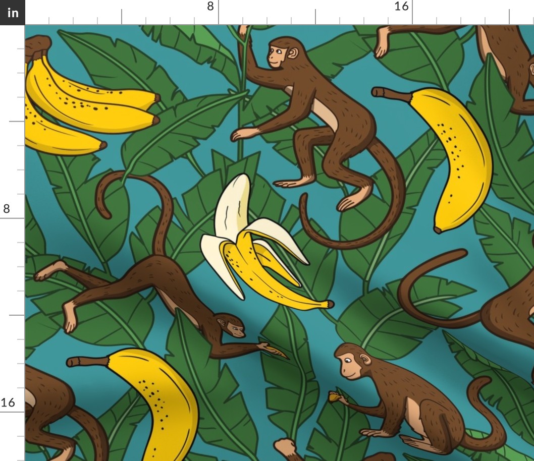 Jungle Monkeys and Tropical Bananas