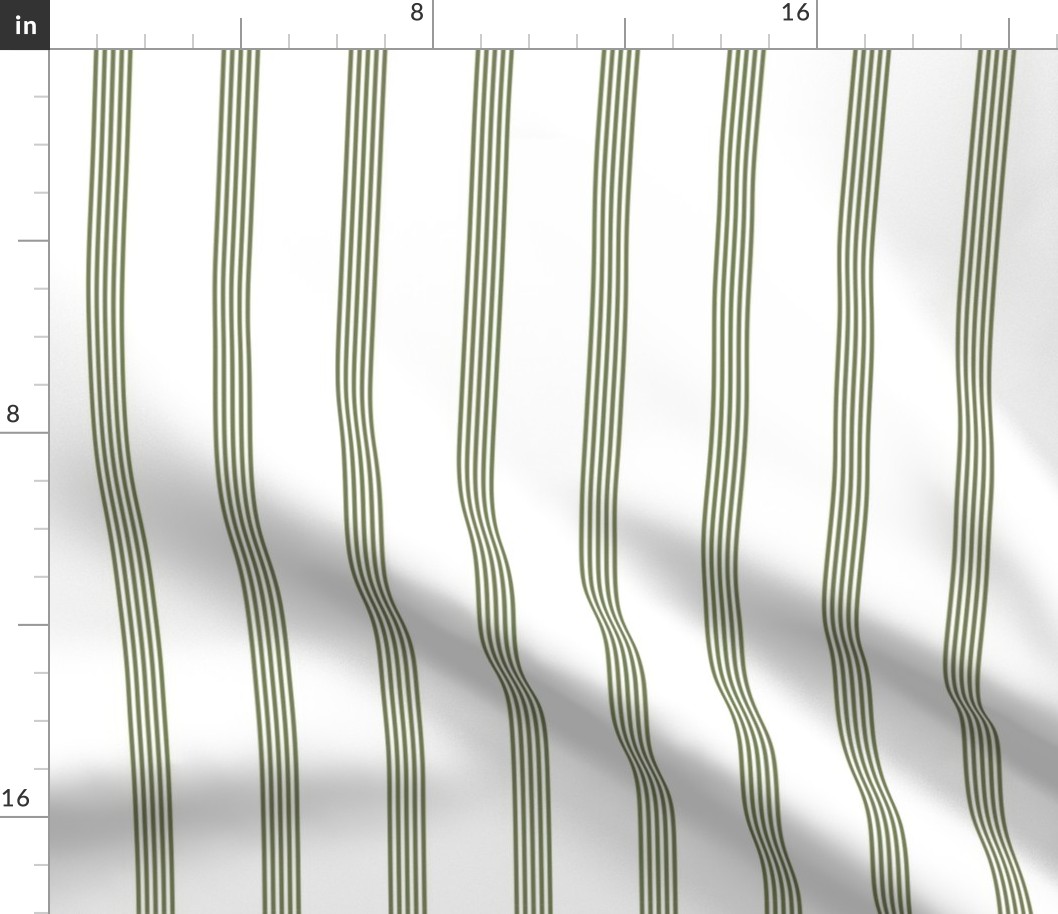 Modern  Green Stripe - mini scale pattern