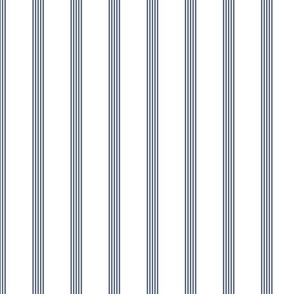 Modern Blue Four Stripe - mini scale pattern