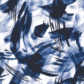 Indigo Ink Swash Brush Strokes