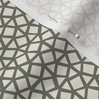 Small Mosaic | Creamy White, Limed Ash Forest Green | Micro Mini Geometric