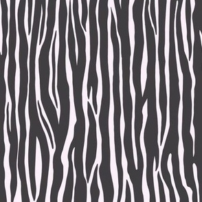 419 -  Small  scale abstract zebra print shapes in charcoal black and cool grey white for exotic crafts boho curtains, duvet covers, bed sheets, wallpaper and apparel.