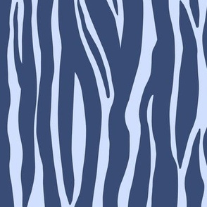 419 -  Jumbo large scale abstract zebra print shapes in denim and ice blue for exotic boho curtains, duvet covers, bed sheets, wallpaper and apparel.