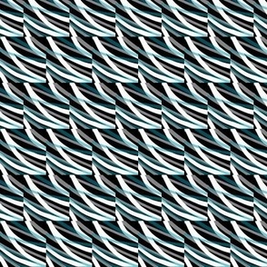 Turquoise and Gray Geometric Fabric