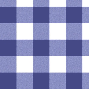  Navy blue gingham with contrasting lighter hued stripes - large