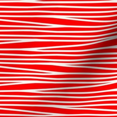 Medium Scale // Halloween Mummy Gauze Stripes on Bright Red