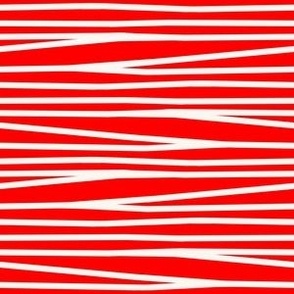 Medium Scale // Halloween Mummy Gauze Stripes on Bright Red