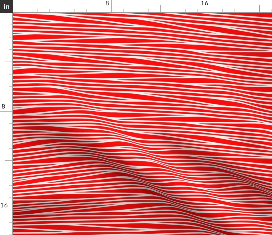 Medium Scale // Halloween Mummy Gauze Stripes on Bright Red