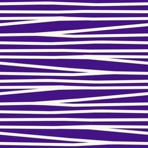 Medium Scale // Halloween Mummy Gauze Stripes on Bright Violet