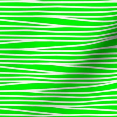 Medium Scale // Halloween Mummy Gauze Stripes on Bright Green
