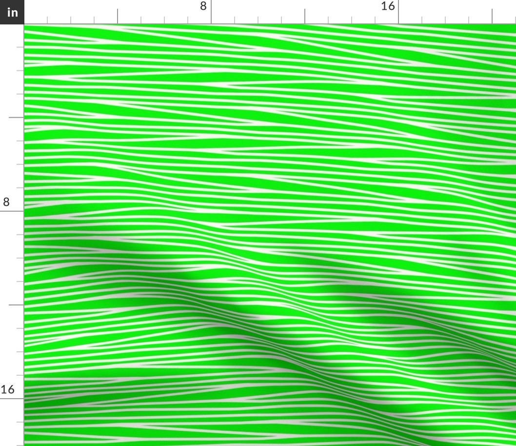 Medium Scale // Halloween Mummy Gauze Stripes on Bright Green
