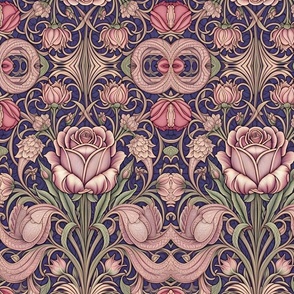 WILLIAM Morris  Tulip and the  rose, Damask,art Nouveau,vintage,gold,silver,black,white,tourquise,gold,floral patten,antique,Beautiful indigo,decoupage,Victorian,chic,cute,whimsical,modern,collage,trendy,vintage,florals,lady,city scape, roses,elegant,fun,