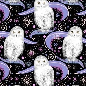 Snowy Owls Razzle Dazzle, Black