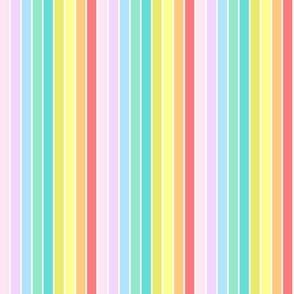 Rainbow Pastel Stripes (Small 6-inch repeat)