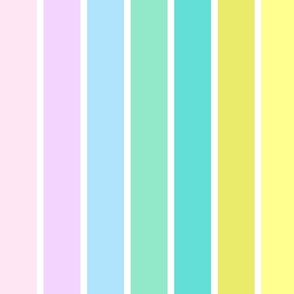 Rainbow Pastel Stripes (Jumbo 24-inch repeat)