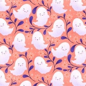Daisy Boo Ghosts _ coral