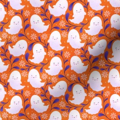 Daisy Boo Ghosts _ dark orange
