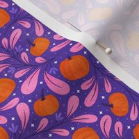 Floral Pumpkins _ bright purple