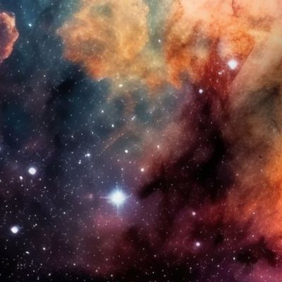 Orange and Purple Galaxy – Deep Space Image – Galaxy Sky