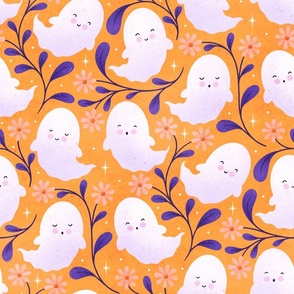 Daisy Boo Ghosts _ orange large scale