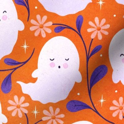 Daisy Boo Ghosts _ dark orange large scale