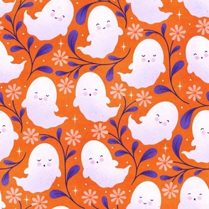 Daisy Boo Ghosts _ dark orange large scale