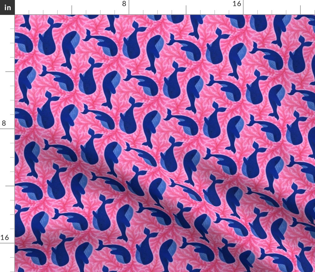 Whale Song Pattern Tile | Pink