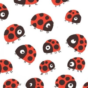 Ditsy Ladybug - Large - Red 