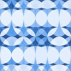 California modern geometric shapes blue and white