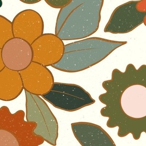 Jumbo / Farrah's Florals - Vintage Boho 70s Floral