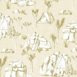 Joshua Tree Toile - 6" medium - light olive 