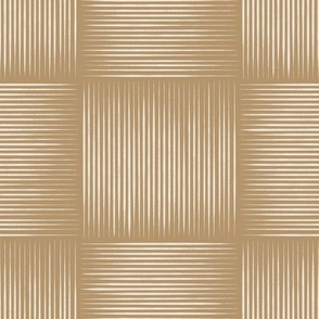 Basket Weave _ Creamy White_ Lion Gold Yellow _ Lined Check