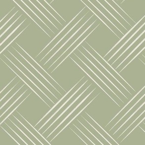 diagonal lines _ creamy white_ light sage green _ trellis weave