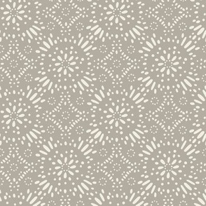 doodle tile_cloudy silver, creamy white_hand drawn geometric grey gray