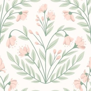 Wedding Wildflowers // Boho Folk Fairytale // Blush Pink Sage Forest Green Champagne  Floral // Soft Romantic